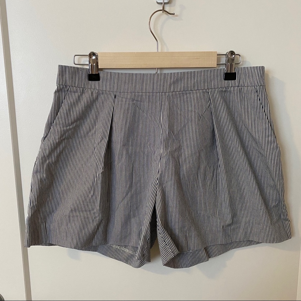 Striped Banana Republic Cotton High Waisted Shorts